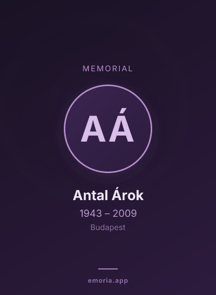 Memorial portrait of Antal Árok