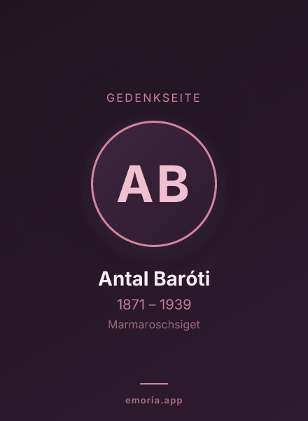 Gedenkportrait von Antal Baróti