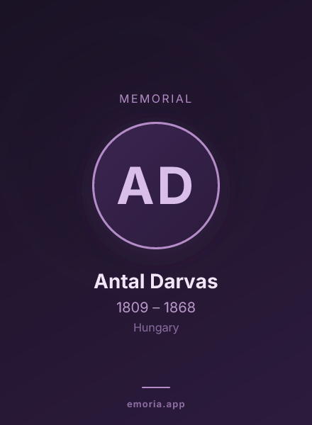 Memorial portrait of Antal Darvas