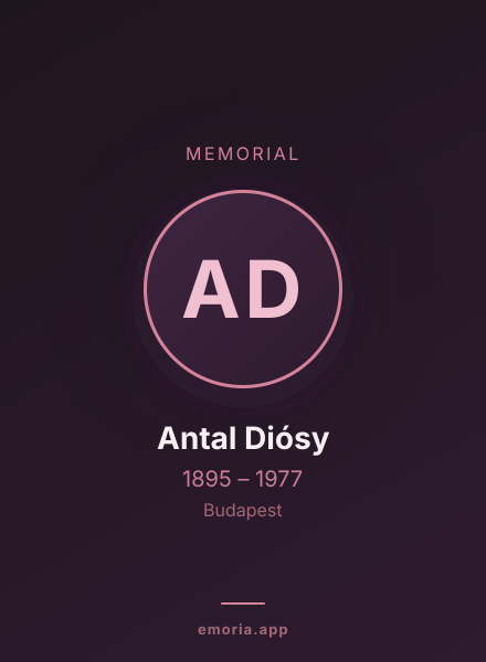 Memorial portrait of Antal Diósy