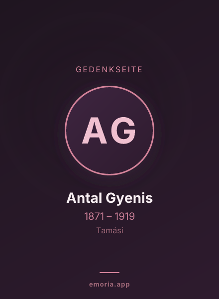 Gedenkportrait von Antal Gyenis