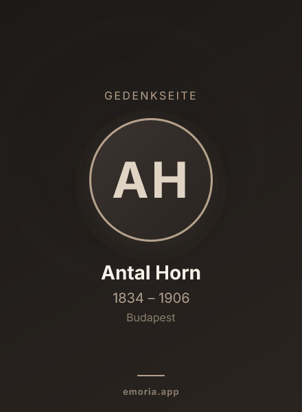 Gedenkportrait von Antal Horn