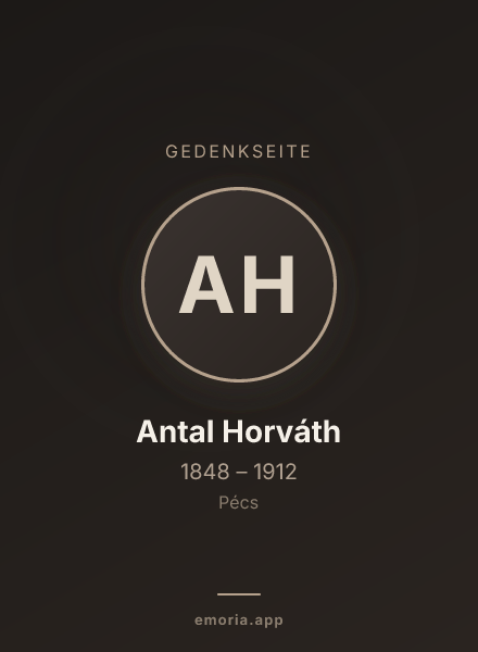 Gedenkportrait von Antal Horváth