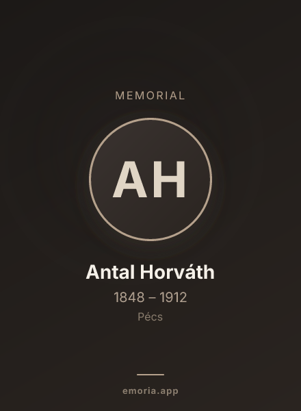 Memorial portrait of Antal Horváth