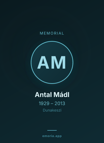 Memorial portrait of Antal Mádl