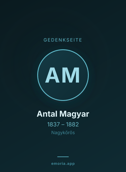 Gedenkportrait von Antal Magyar