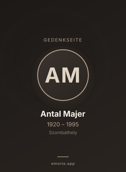 Gedenkportrait von Antal Majer