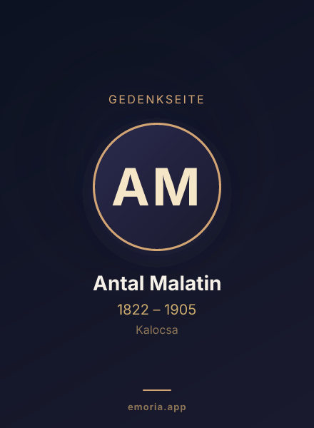 Gedenkportrait von Antal Malatin