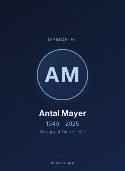 Memorial portrait of Antal Mayer