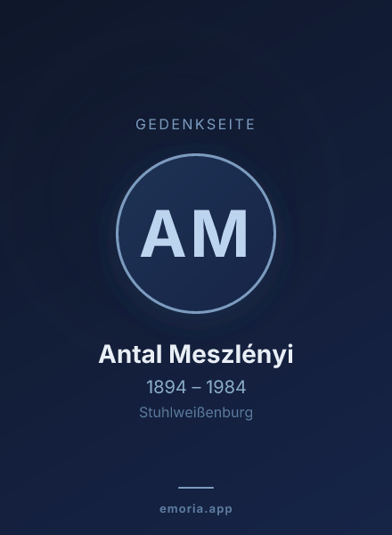 Gedenkportrait von Antal Meszlényi
