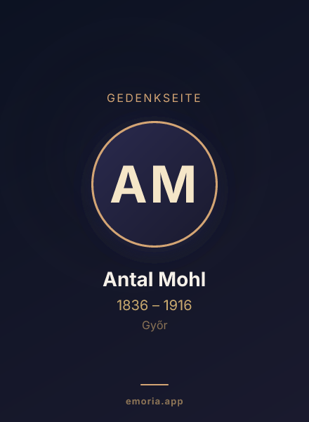 Gedenkportrait von Antal Mohl