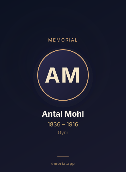 Memorial portrait of Antal Mohl
