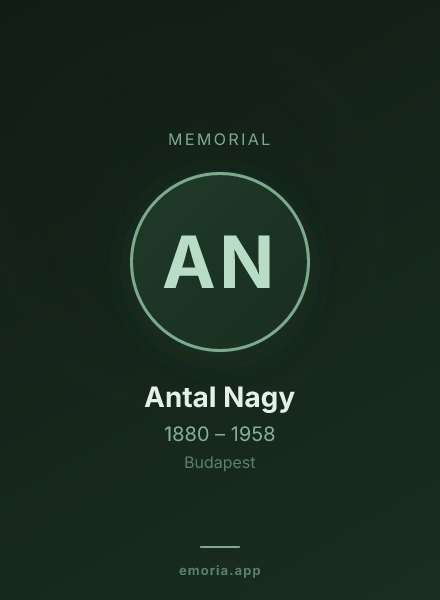 Memorial portrait of Antal Nagy