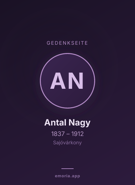 Gedenkportrait von Antal Nagy