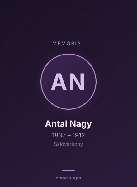 Memorial portrait of Antal Nagy