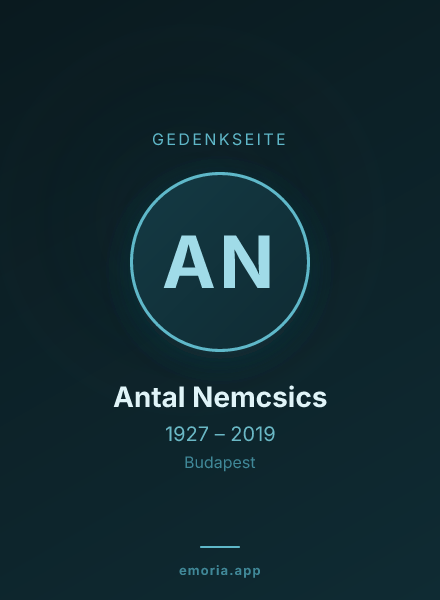 Gedenkportrait von Antal Nemcsics