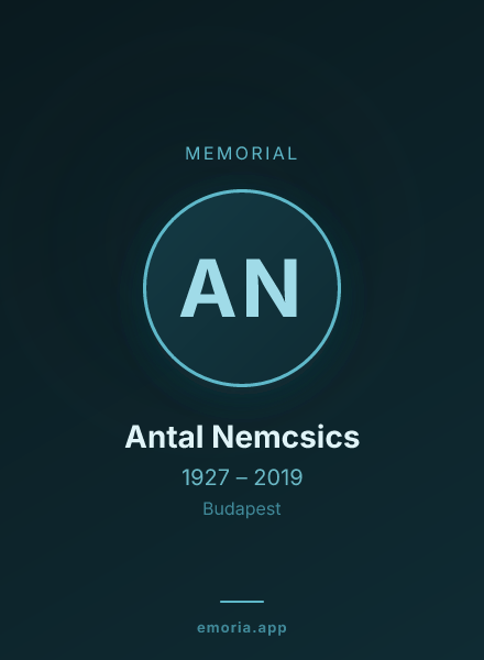 Memorial portrait of Antal Nemcsics