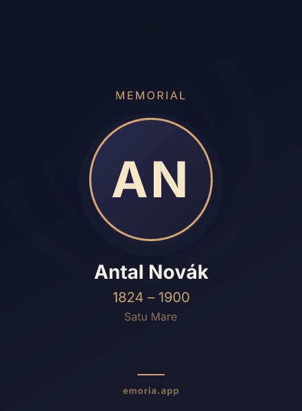 Memorial portrait of Antal Novák