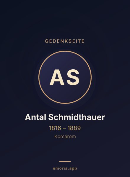 Gedenkportrait von Antal Schmidthauer