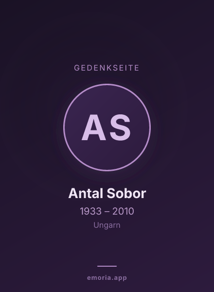 Gedenkportrait von Antal Sobor