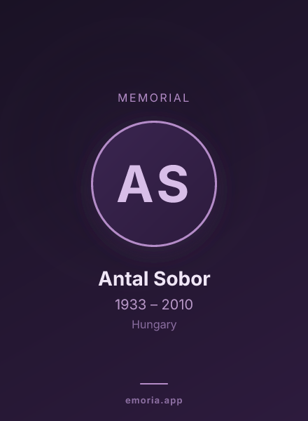 Memorial portrait of Antal Sobor