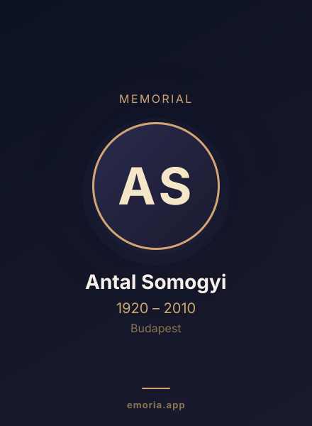 Memorial portrait of Antal Somogyi