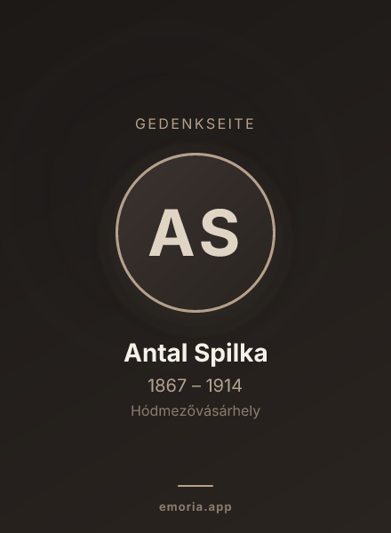 Gedenkportrait von Antal Spilka