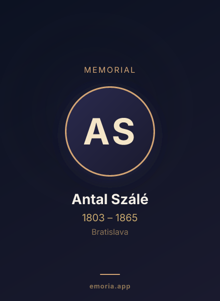 Memorial portrait of Antal Szálé
