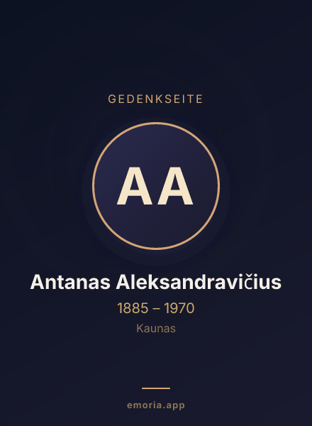 Gedenkportrait von Antanas Aleksandravičius