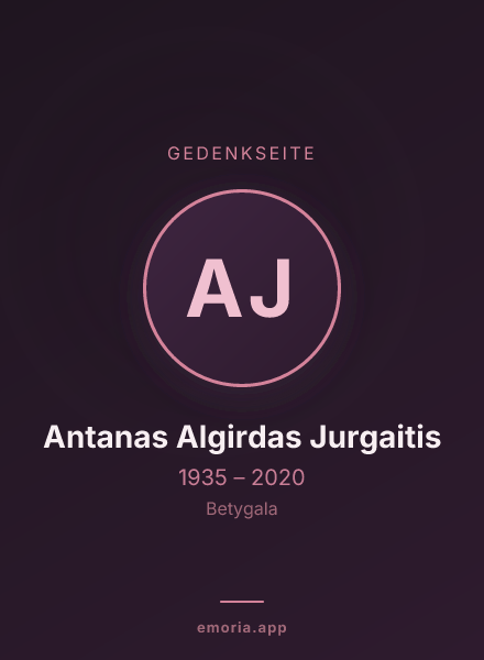 Gedenkportrait von Antanas Algirdas Jurgaitis