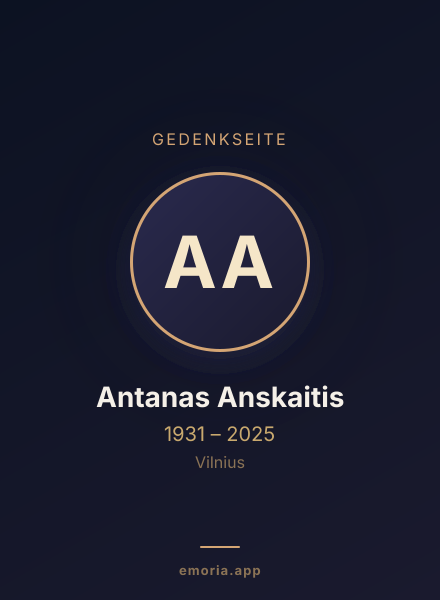 Gedenkportrait von Antanas Anskaitis
