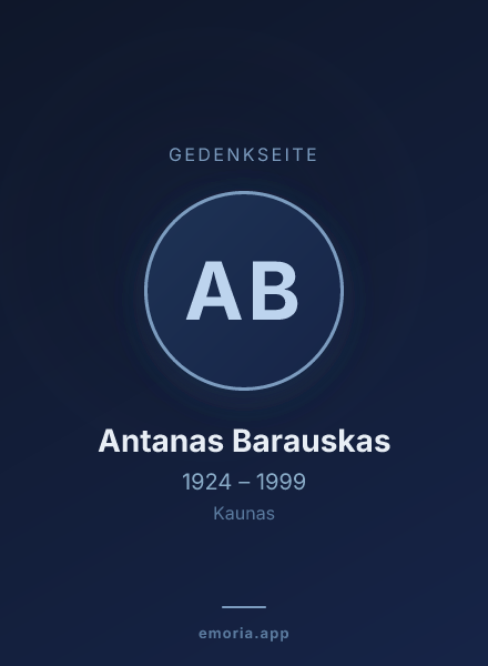 Gedenkportrait von Antanas Barauskas