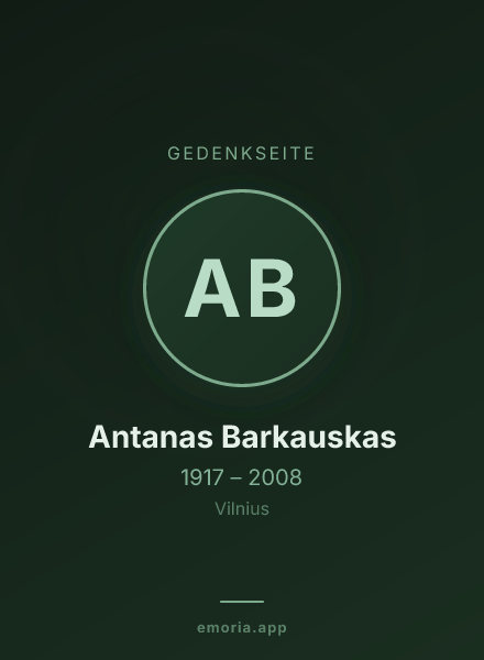 Gedenkportrait von Antanas Barkauskas