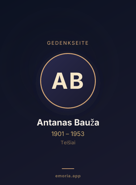 Gedenkportrait von Antanas Bauža