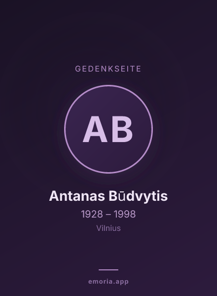 Gedenkportrait von Antanas Būdvytis