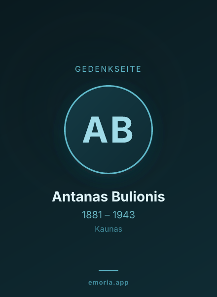 Gedenkportrait von Antanas Bulionis
