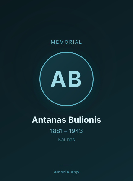 Memorial portrait of Antanas Bulionis