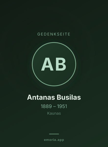 Gedenkportrait von Antanas Busilas