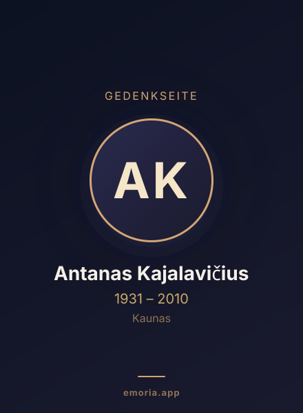 Gedenkportrait von Antanas Kajalavičius