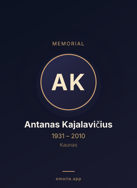 Memorial portrait of Antanas Kajalavičius