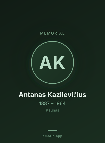 Memorial portrait of Antanas Kazilevičius