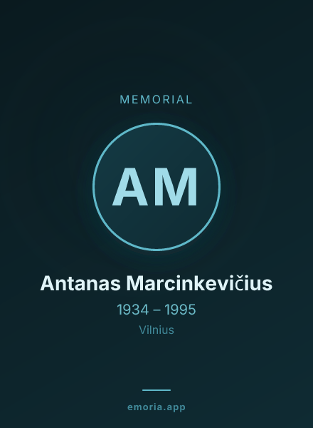 Memorial portrait of Antanas Marcinkevičius