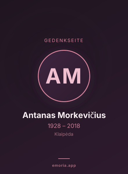 Gedenkportrait von Antanas Morkevičius