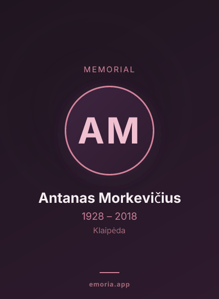 Memorial portrait of Antanas Morkevičius