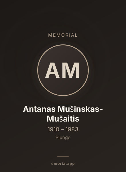 Memorial portrait of Antanas Mušinskas-Mušaitis