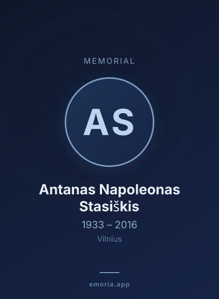 Memorial portrait of Antanas Napoleonas Stasiškis