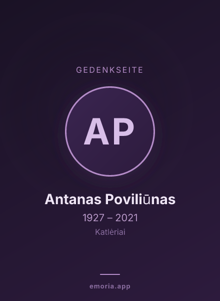 Gedenkportrait von Antanas Poviliūnas