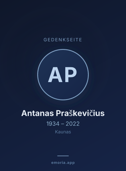 Gedenkportrait von Antanas Praškevičius