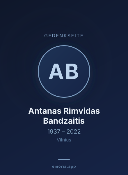 Gedenkportrait von Antanas Rimvidas Bandzaitis
