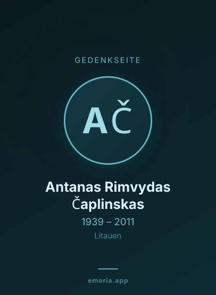 Gedenkportrait von Antanas Rimvydas Čaplinskas